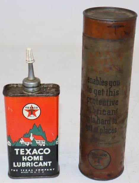 Group of 2 Texaco Home Lubricant Oil Cans (1 of 2)