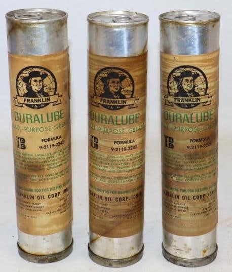 Group of 3 Franklin Oil Corp Duralube All Purpose Grease Tubes (1 of 2)