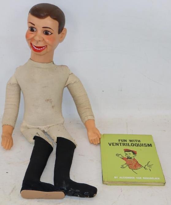 Group of 2 Fun With Ventriloquism and Ventriloquist Doll: Largest is 7" x 30" x 4"