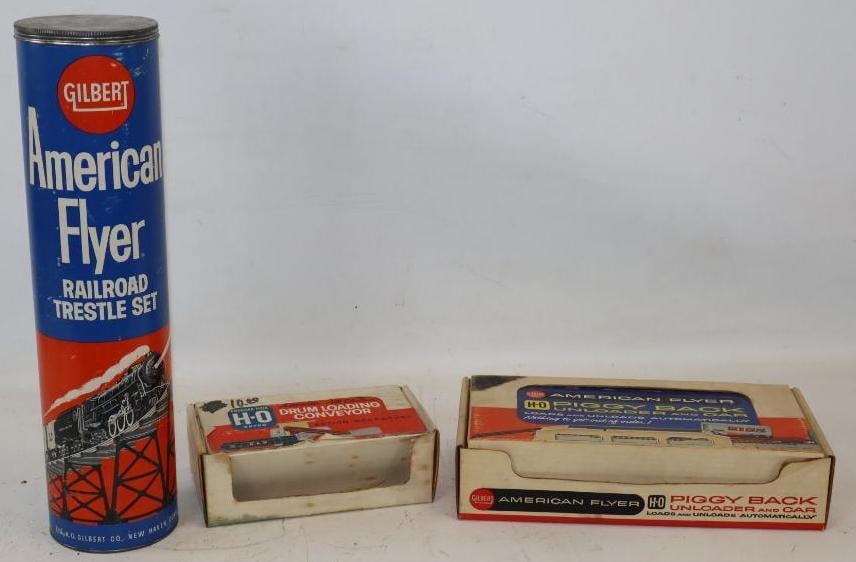 Group of 3 Gilbert American Flyer Train Accessories Original Advertising Boxes (1 of 4)