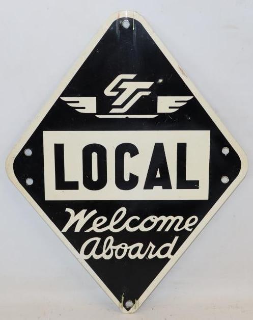Cleveland Transit System Double Sided Local Welcome Aboard Train Sign (1 of 2)