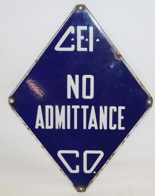 Cleveland Electric Illuminating Company No Admittance SSP Warning Sign (1 of 2)