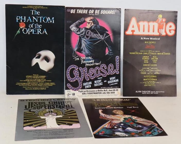 Group of 5 Phantom of The Opera, Jesus Christ Superstar, Grease, Annie, and Joseph Advertising (1 of 5)