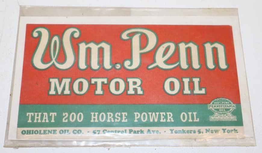 William Penn Motor oil Ohio Lean Oil Company Ink Blotter: 3.5" x 6.25"