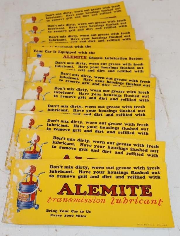 Group of 24 Alemite Transmission Lubricant Advertising Postcards (1 of 3)
