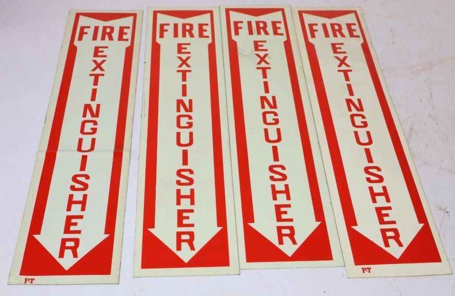 Group of 4 Fire Extinguisher Directional Arrow Adhesive Signs (1 of 2)