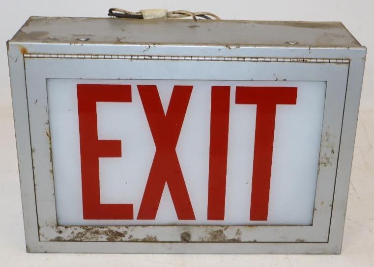 Light Up Wall Mount Exit Sign (1 of 3)