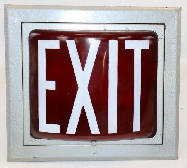Curved Glass Light Up Exit Sign (1 of 3)