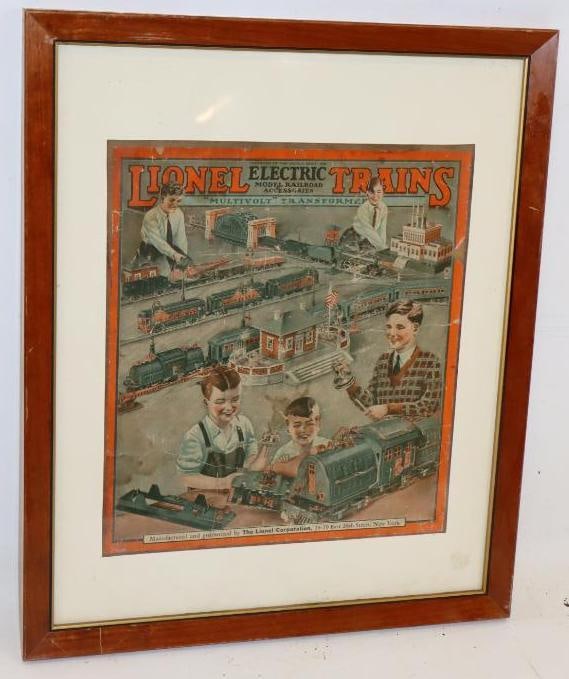 Early Lionell Electric Model Railroad Trains Multivolt Transformer Framed Paper Advertisement (1 of 4)
