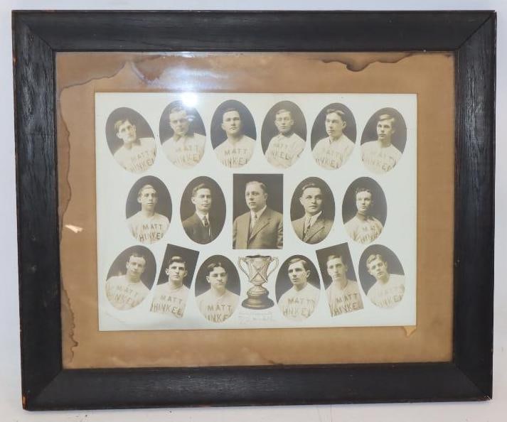 1910 Matt Hinkle Famous Boxing Promoters Baseball Team Framed Photo (1 of 7)