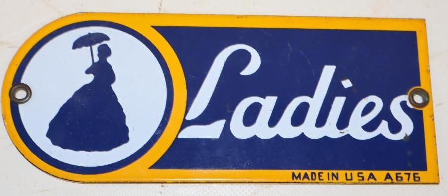 Sunoco Ladies Porcelain Reproduction Restroom Sign (1 of 2)