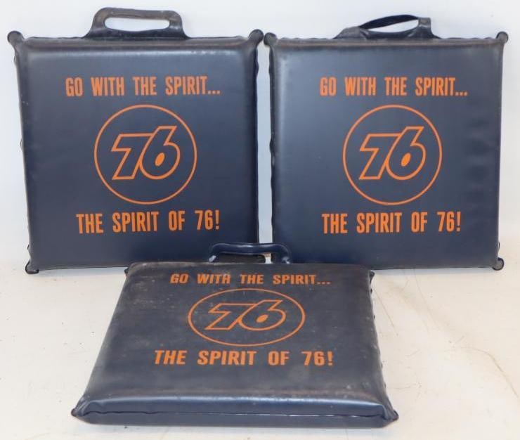 Group of 3 Union 76 Stadium Seat Cushions: 14" x 14" x 1.5"