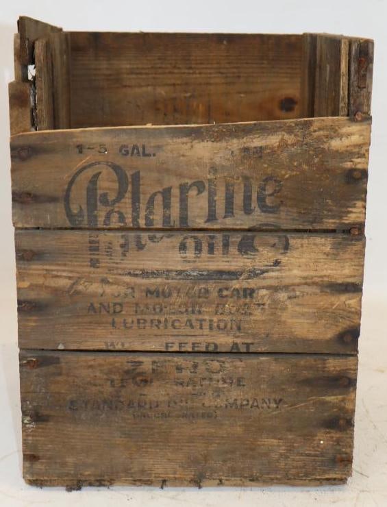 Polarine 5 Gallon Square Oil Can Shipping Crate: 11.5" x 10" x 16"