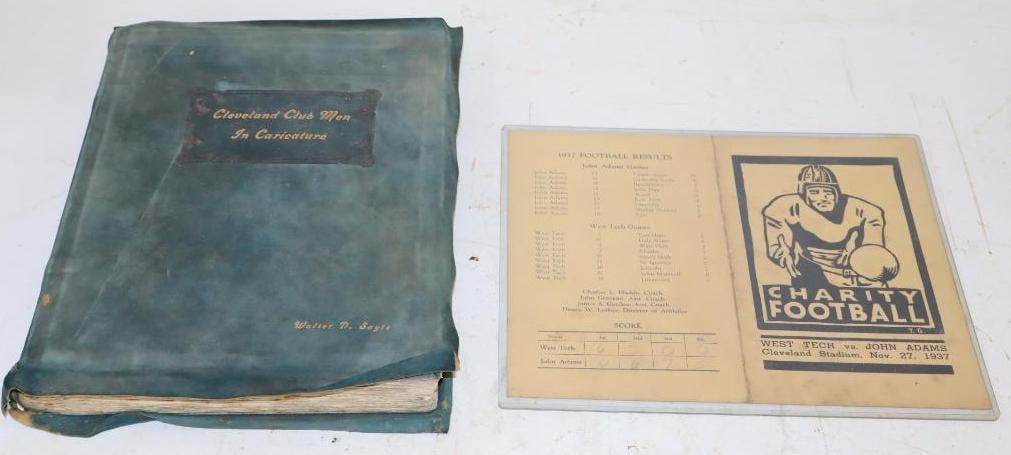 Group of 2 1937 High School Football at Cleveland Stadium Charity Program, and 1910 Cleveland Club (1 of 6)