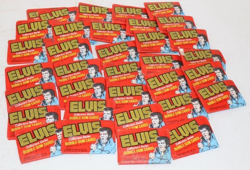 Group of 32 1978 Elvis Unopened Wax Pack Trading Cards (1 of 3)