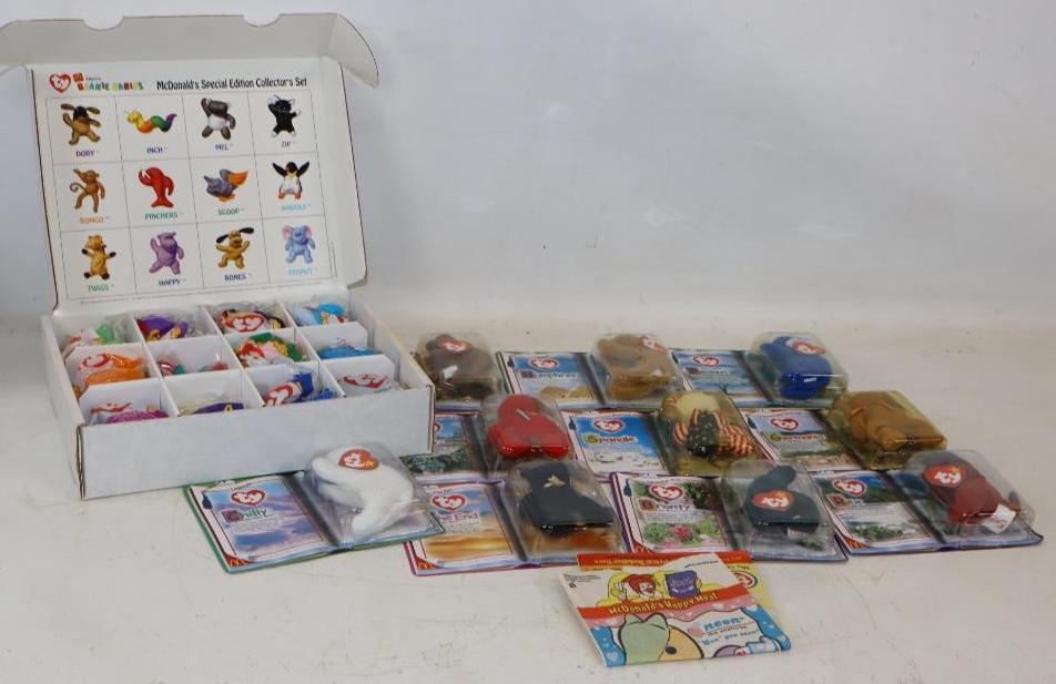 Group of 22 McDonalds Beanie Babies and Bears: Largest is 8" X 6" x 1.5"