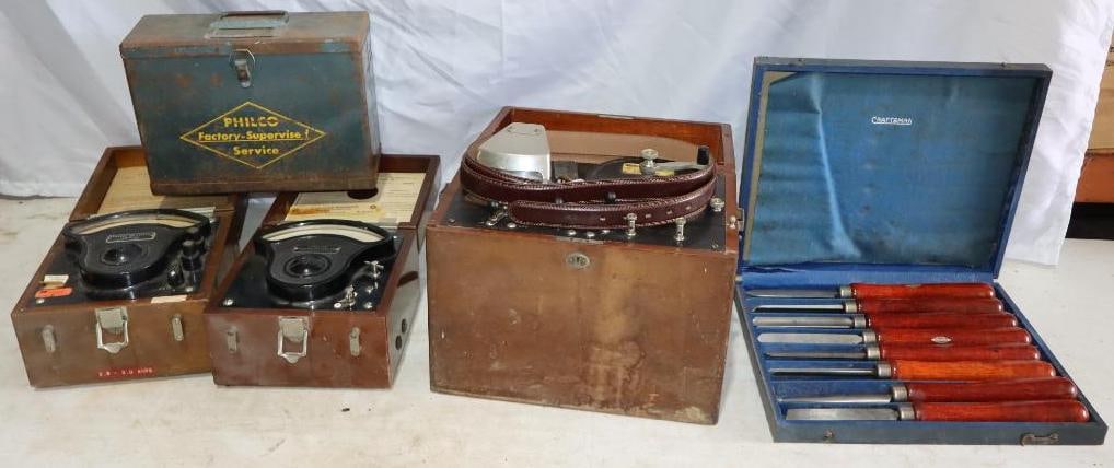 Group of Five Boxes With Ampmeters, Craftsman Tools (1 of 4)