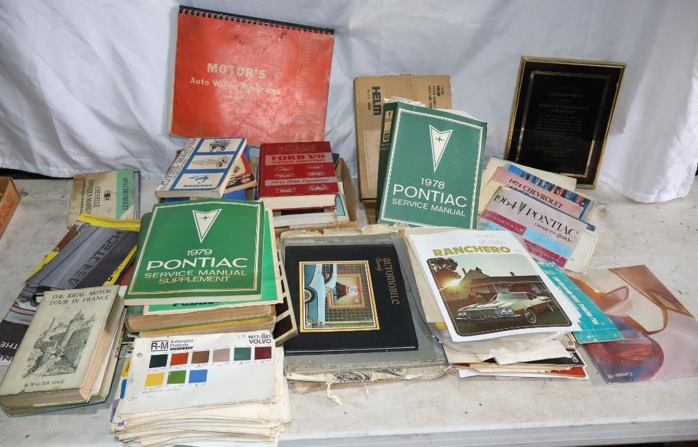 Large Literature Lot of Service Manuals, Owner's Manuals, Dealer Lit (1 of 6)