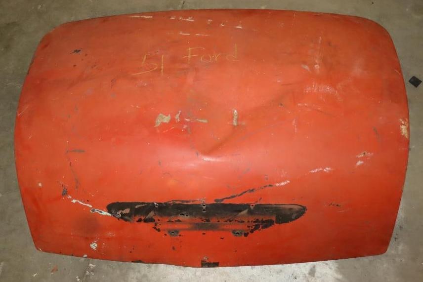1951 Ford Trunk Lid: 1951 Ford Trunk Lid (red in color)
