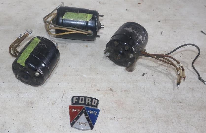 Three Blower Motors with NOS Ford Hood Emblem (1 of 4)