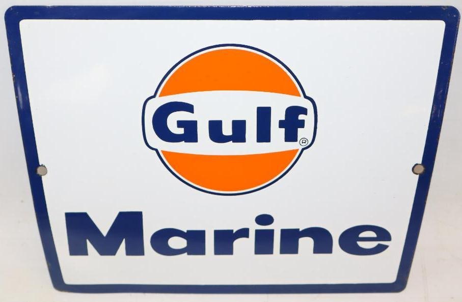 Gulf Marine Porcelain SSP Pump Plate Sign (1 of 4)