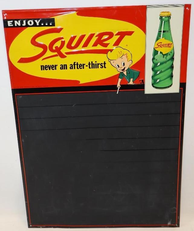 Enjoy Squirt Soda Graphic Embossed SST Chalkboard Sign (1 of 8)