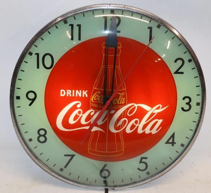 Drink Coca-Cola PAM Advertising Clock with Bottle (1 of 8)