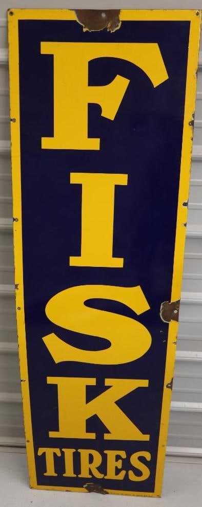 Fisk Tires Porcelain Vertical Sign (1 of 7)
