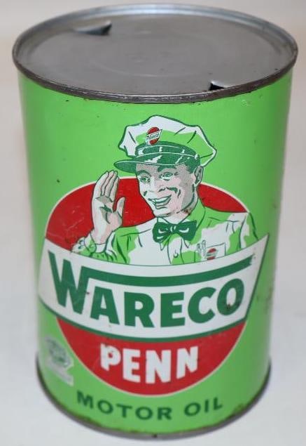 Wareco Penn Metal 1 Quart Motor Oil Can (1 of 6)