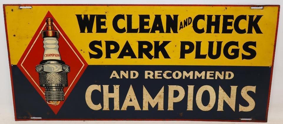 ac spark plug cabinet キャビネット　看板　champion Champion Aviation Spark Plug 2 Door Cabinet