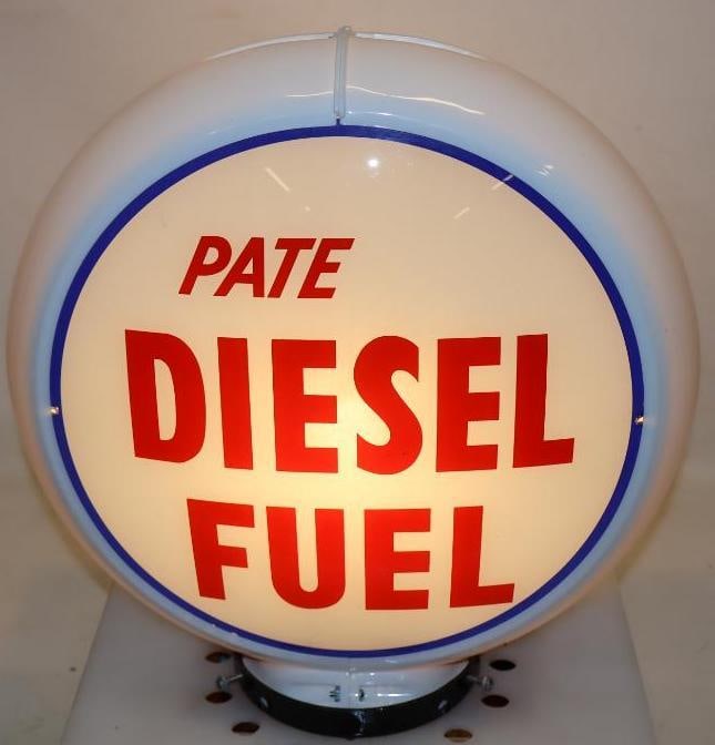 Pate Deisel Fuel 13.5" Single Gas Pump Globe Lens (1 of 8)