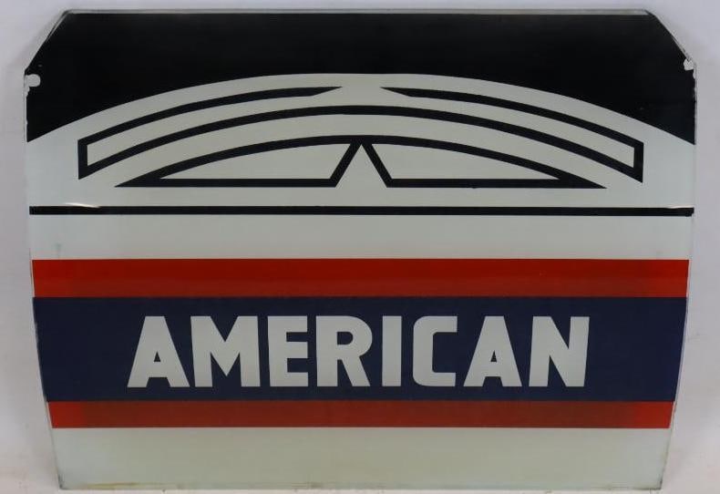 American Amoco National A-38 Gas Pump Ad Glass Panel Lens (1 of 5)