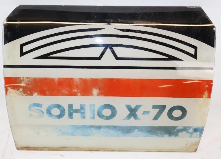 Sohio X-70 Gas Pump Ad Glass Panel Lens (1 of 4)