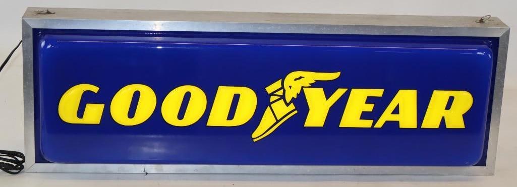 Goodyear Tires Embossed Plastic Lightup Sign (1 of 10)