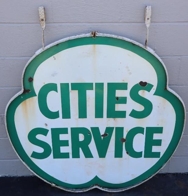 Cities Service DSP Porcelain Gas Station Sign (1 of 8)
