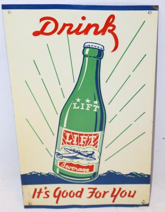 Graphic Embossed Lift Beverage SST Advertising Sign (1 of 6)
