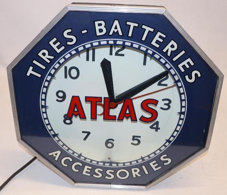 Atlas Tires Batteries and Accessories Neon Clock (1 of 10)