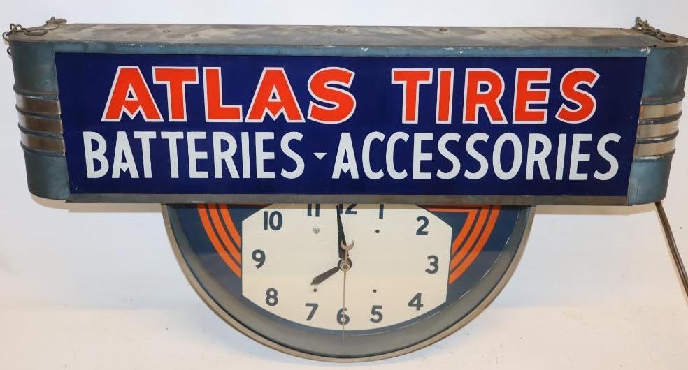 Atlas Tires Batteries and Accessories Art Deco Clock (1 of 9)