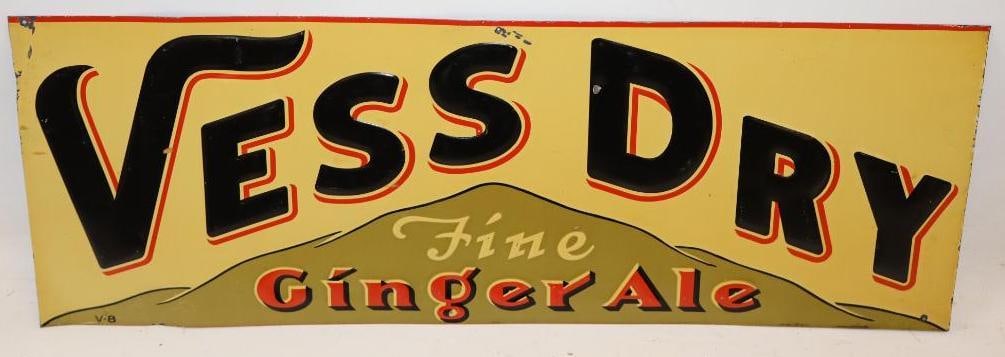 Vess Dry Ginger Ale SST Embossed Sign (1 of 6)