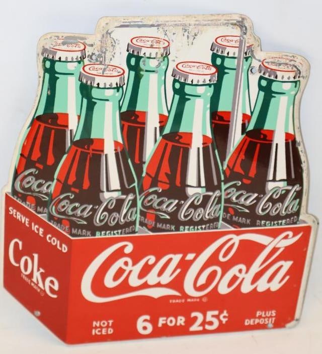 Coca-Cola 6 Pack Die Cut Advertising Sign (1 of 7)