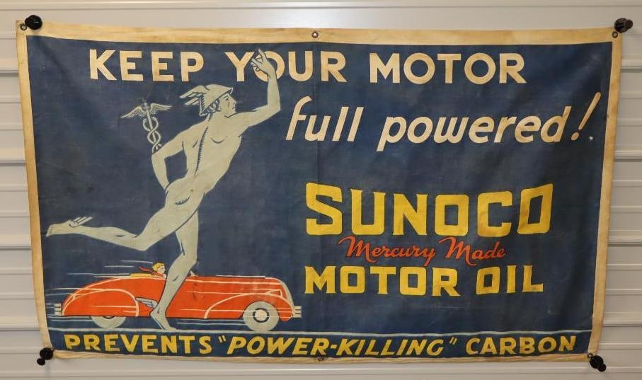 Graphic Sunoco Mercury Made Motor Oil Canvas Banner (1 of 9)