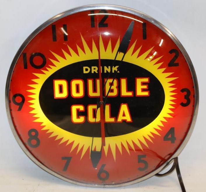 Drink Double Cola Advertising Telechron Clock (1 of 9)