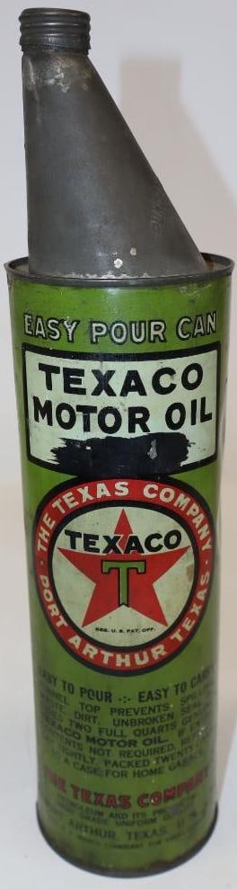 Texaco Port Arthur 1/2 Gallon Easy Pour Motor Oil Can (1 of 10)