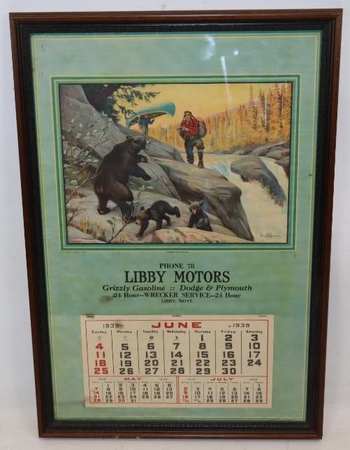 1939 Grizzly Gasoline Graphic Dodge and Plymouth Calendar (1 of 6)
