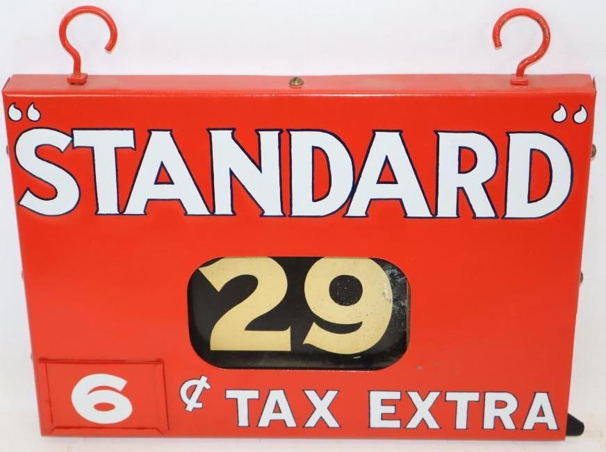 Standard DST Embossed Gas Pump Pricer Sign (1 of 9)