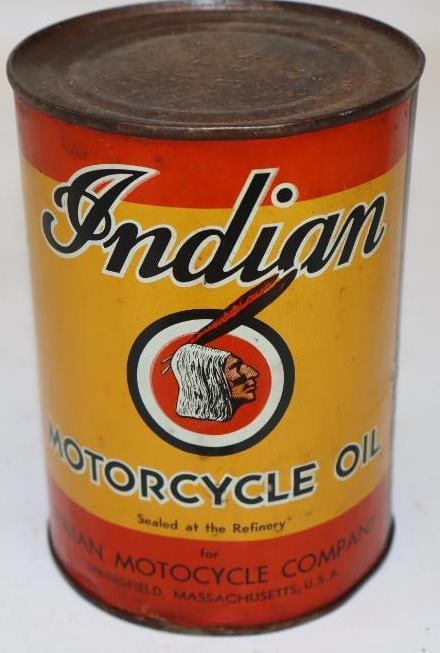 Indian Motorcycle Metal 1 Quart Motor Oil Can (1 of 6)