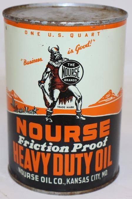 Nourse Heavy Duty Metal 1 Quart Motor Oil Can (1 of 6)