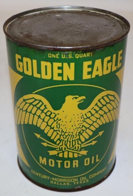 Full Golden Eagle Metal 1 Quart Motor Oil Can (1 of 6)