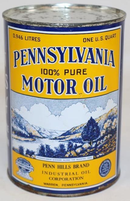 Pennsylvania Penn Hills Metal 1 Quart Motor Oil Can (1 of 6)