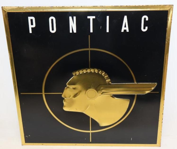 Pontiac Motor Car Co  Embossed TOC Dealership Sign (1 of 6)